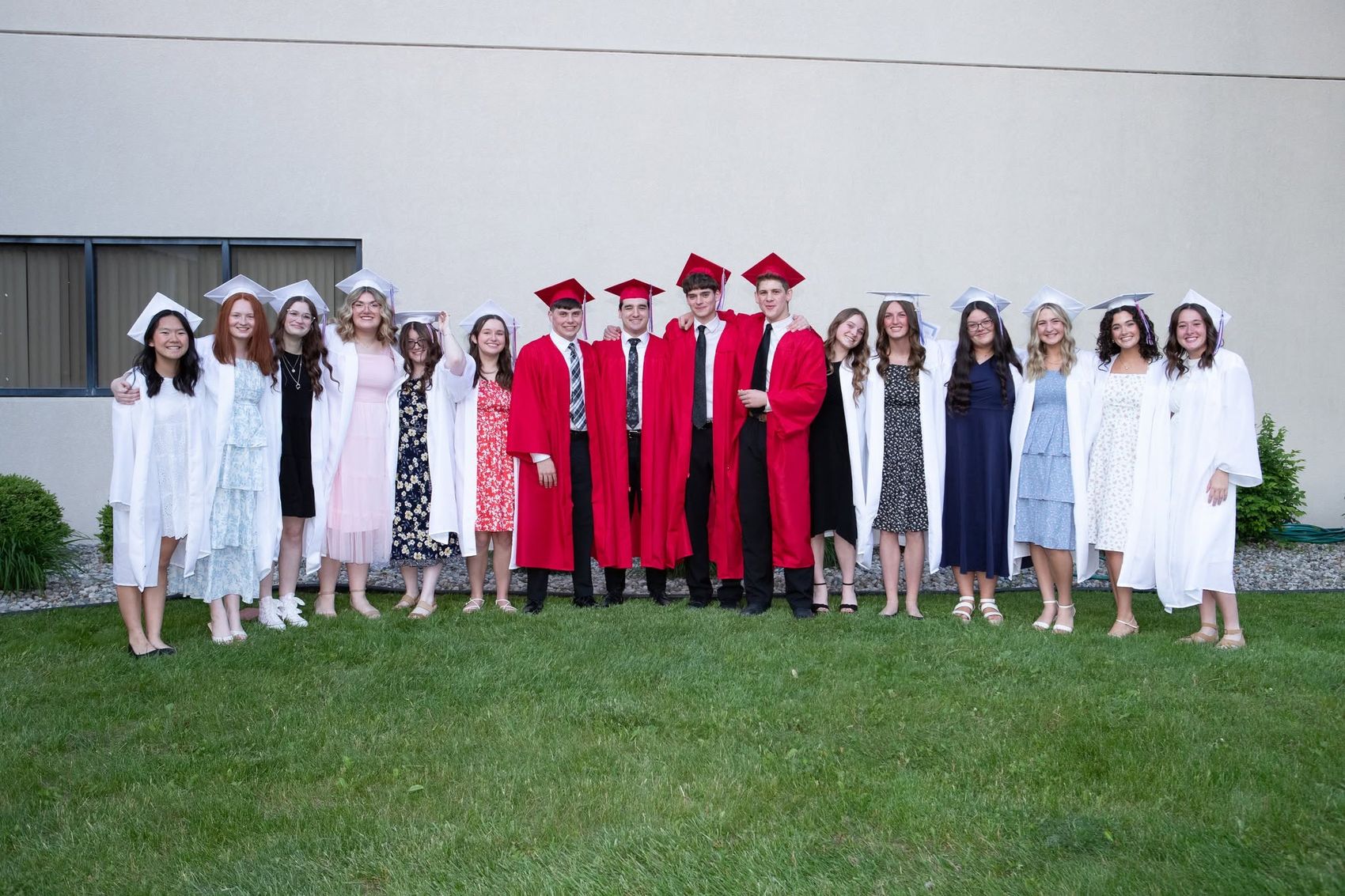 State Line Christian School graduates in caps and gowns