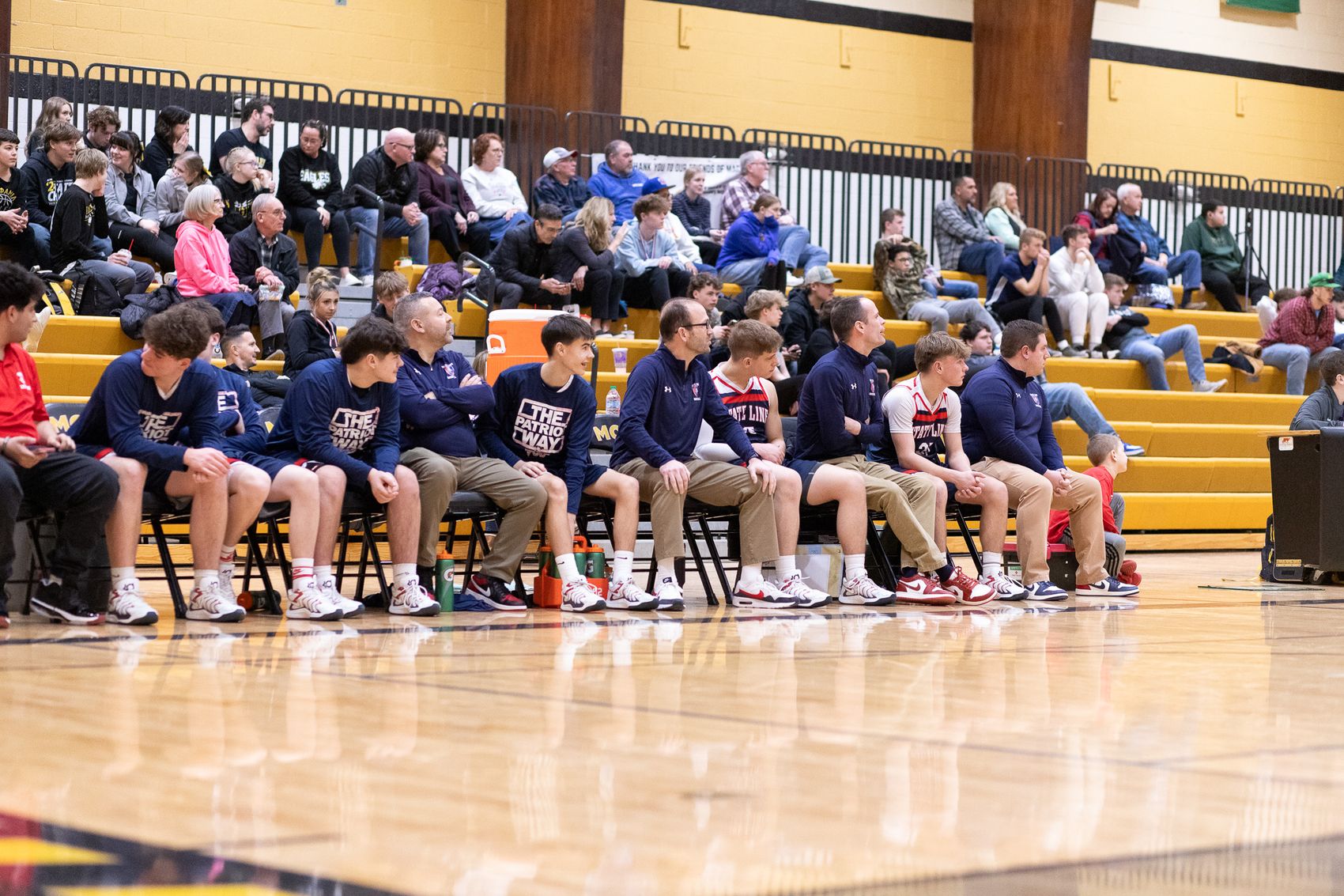A packed gymnasium at a State Line athletic event
