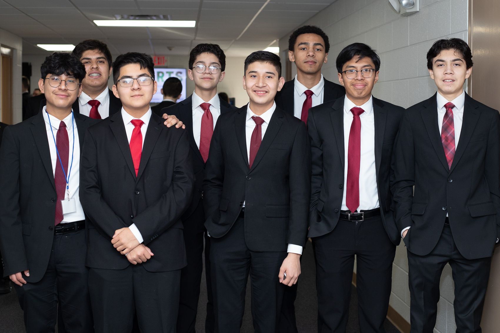 Senior class students in formal dress